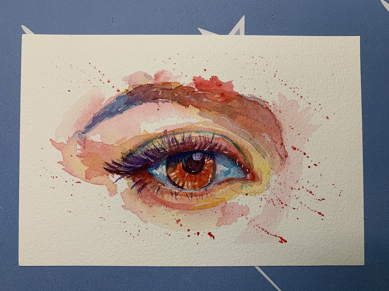 水彩画眼睛