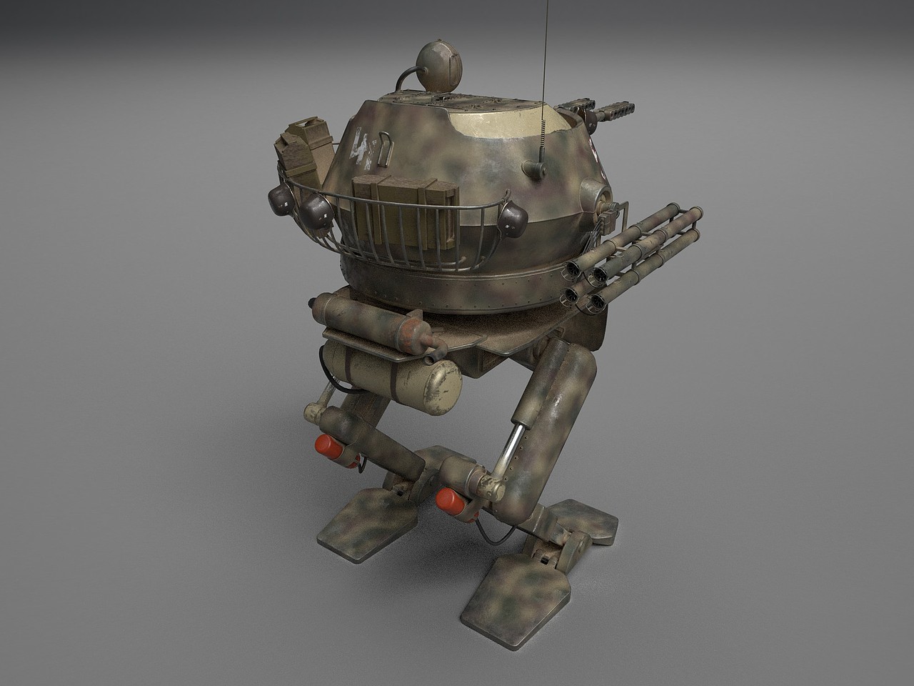 【blender】柴油朋克机甲-x01"闪电球"