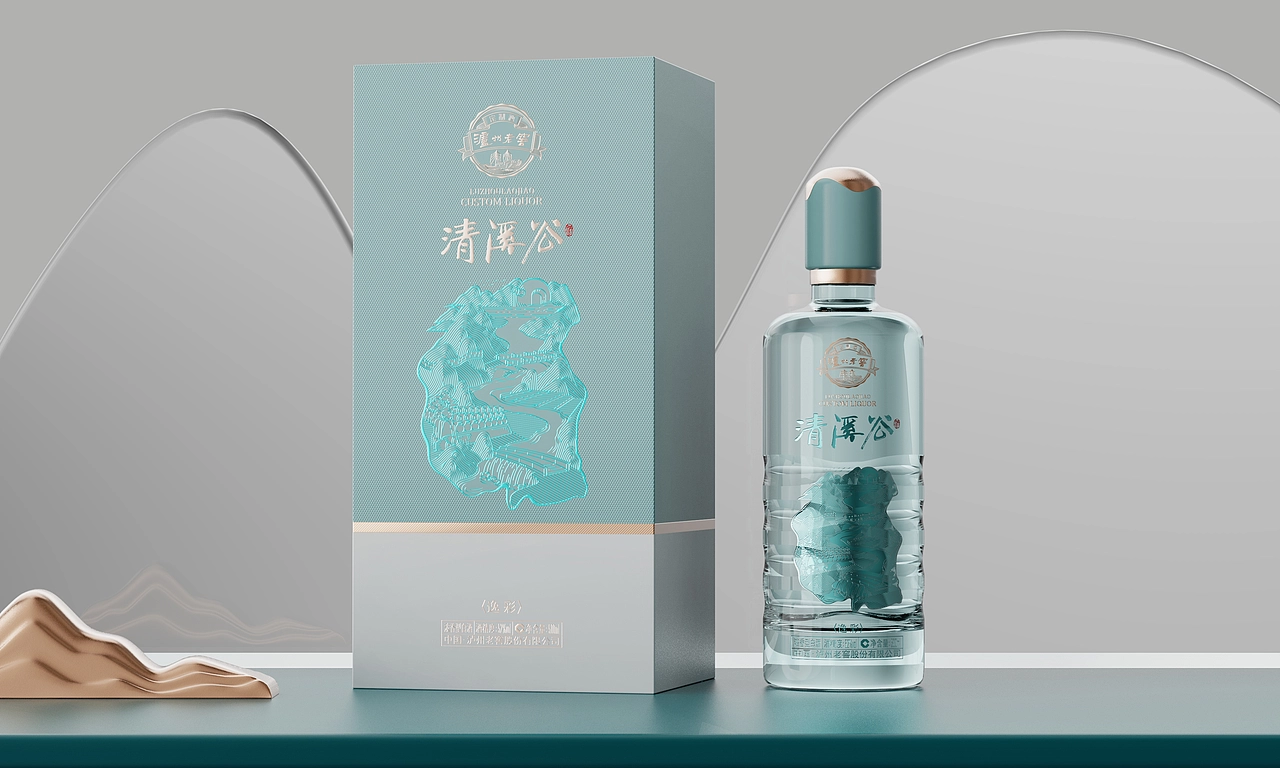 泸州老窖 白酒 酒包装设计渲染