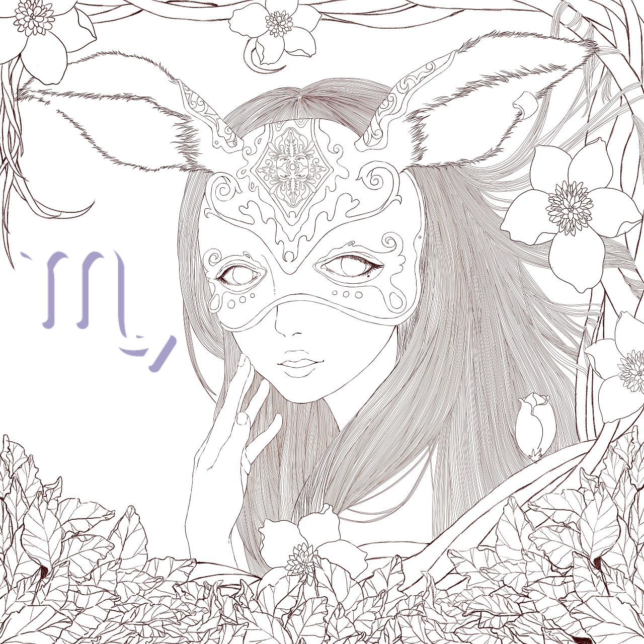 表侄女生日画的一张矢量图人像q版