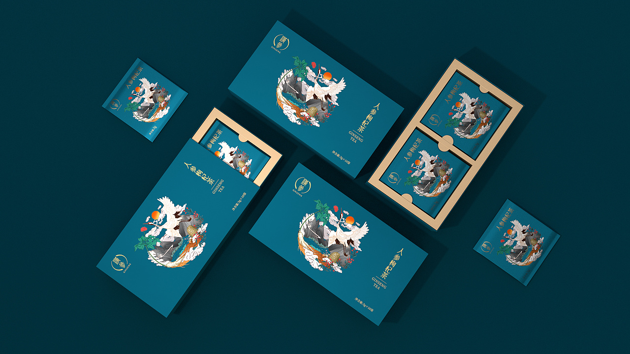 人参包装设计-人参logo设计- 国潮包装设计 & 汉参 - 原创作品 - 站酷