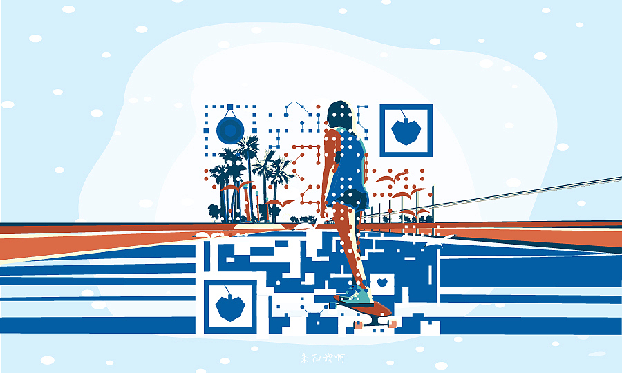 艺术二维码名片 Finally Free.