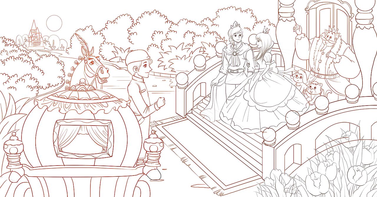 工作时画的一些儿插线稿