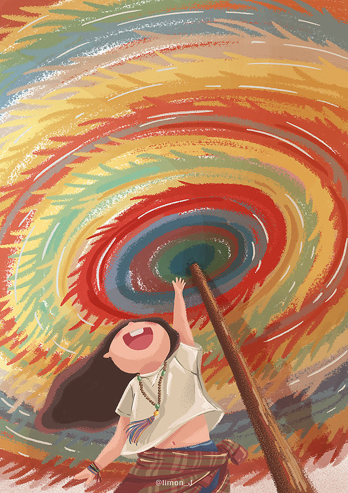 五彩经幡是藏族人民的祈愿,是大漠荒原的点缀,更是充满灵气的艺术品