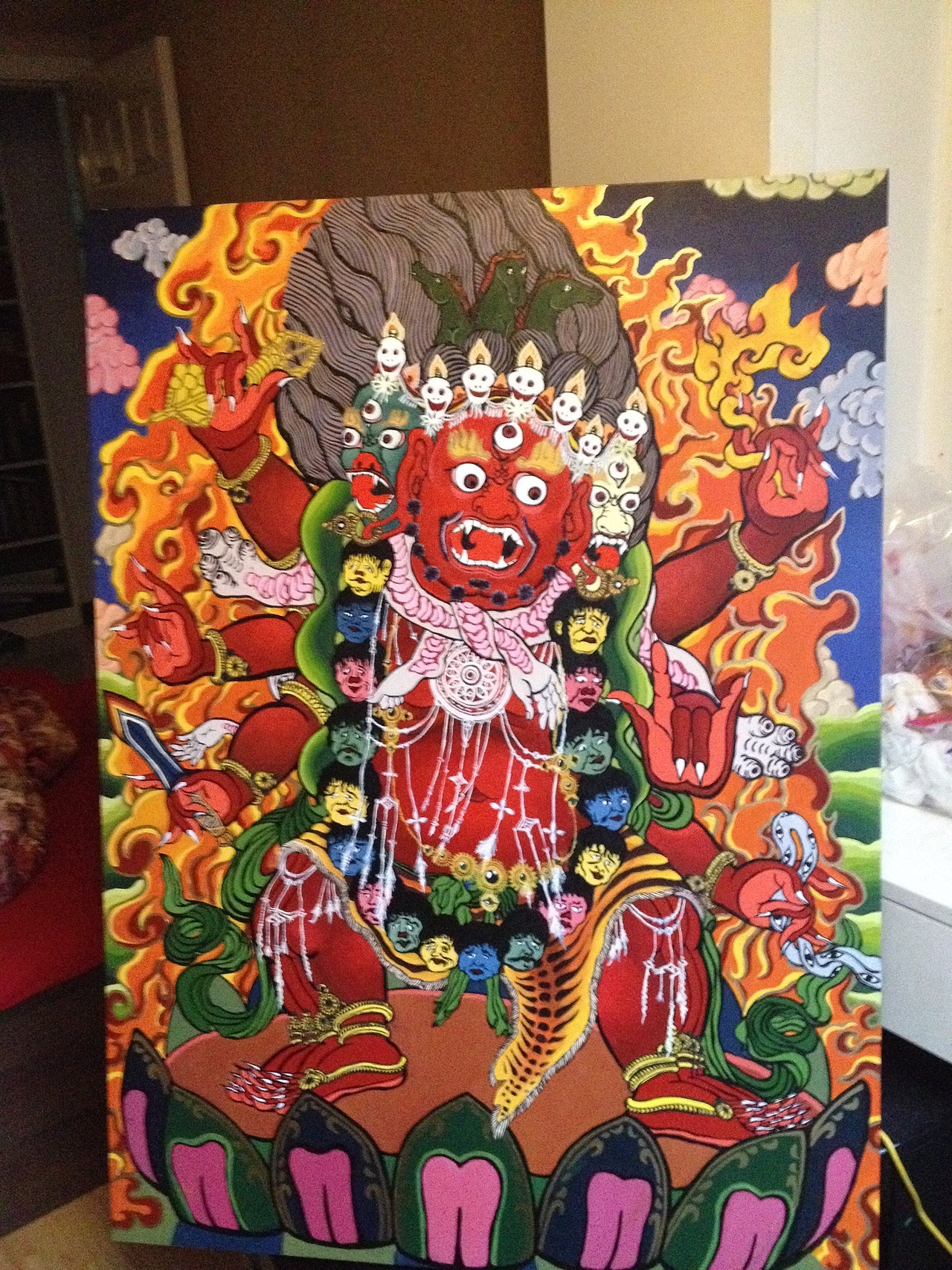 伪唐卡丙烯装饰画