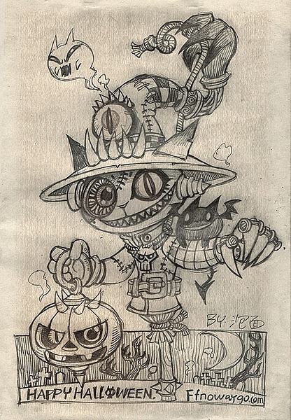 万圣节主题图~希望大家喜欢（图ZMjEyMDA2ODQ=） - 创作习作 - 站酷设计师还是一碗泡面原创素材 - 站酷ZCOOL