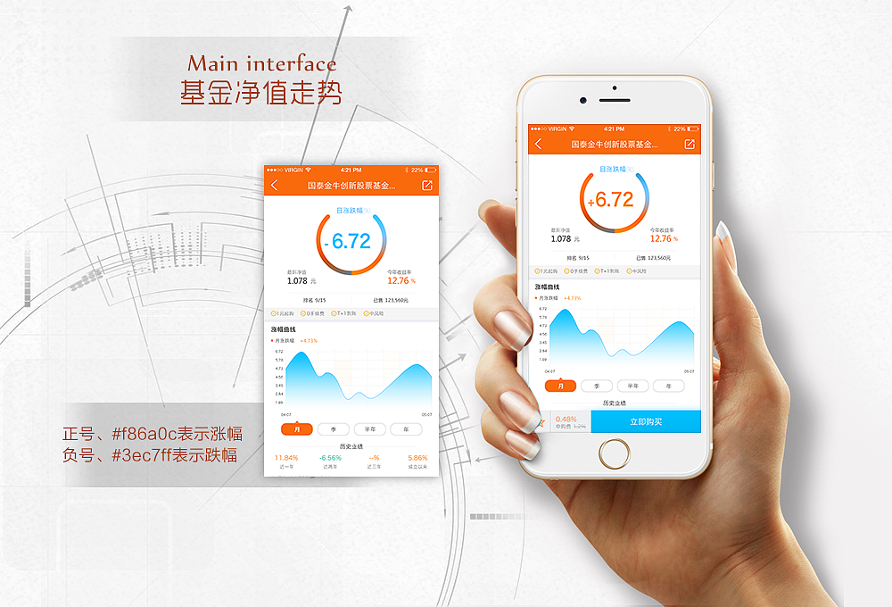 白鸽基金APP展示（图ZNTcyNDA1NTY=） - APP界面 - 站酷设计师雪壳原创素材 - 站酷ZCOOL
