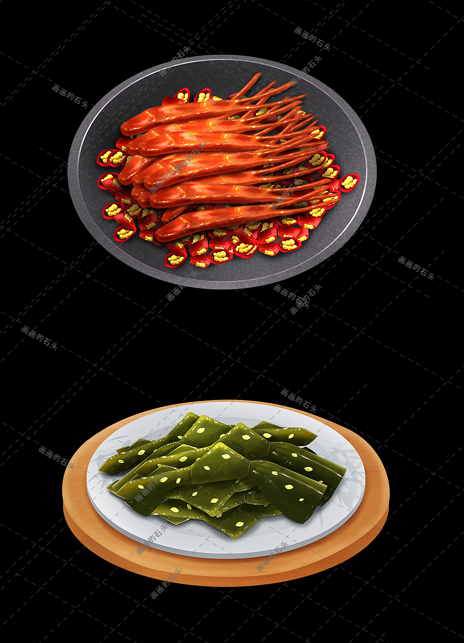 美食手绘（图ZMjY5Mzk5NzQ0） - 创作习作 - 站酷设计师石头爱发呆原创素材 - 站酷ZCOOL