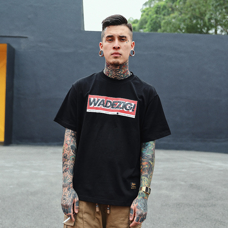 HELL BOY X REFUSION 创意恶搞 印花 短袖