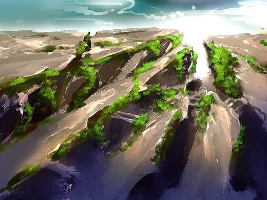 4001年前龙插画-游戏原画44001年前远方机器插画-创作习作4011年前