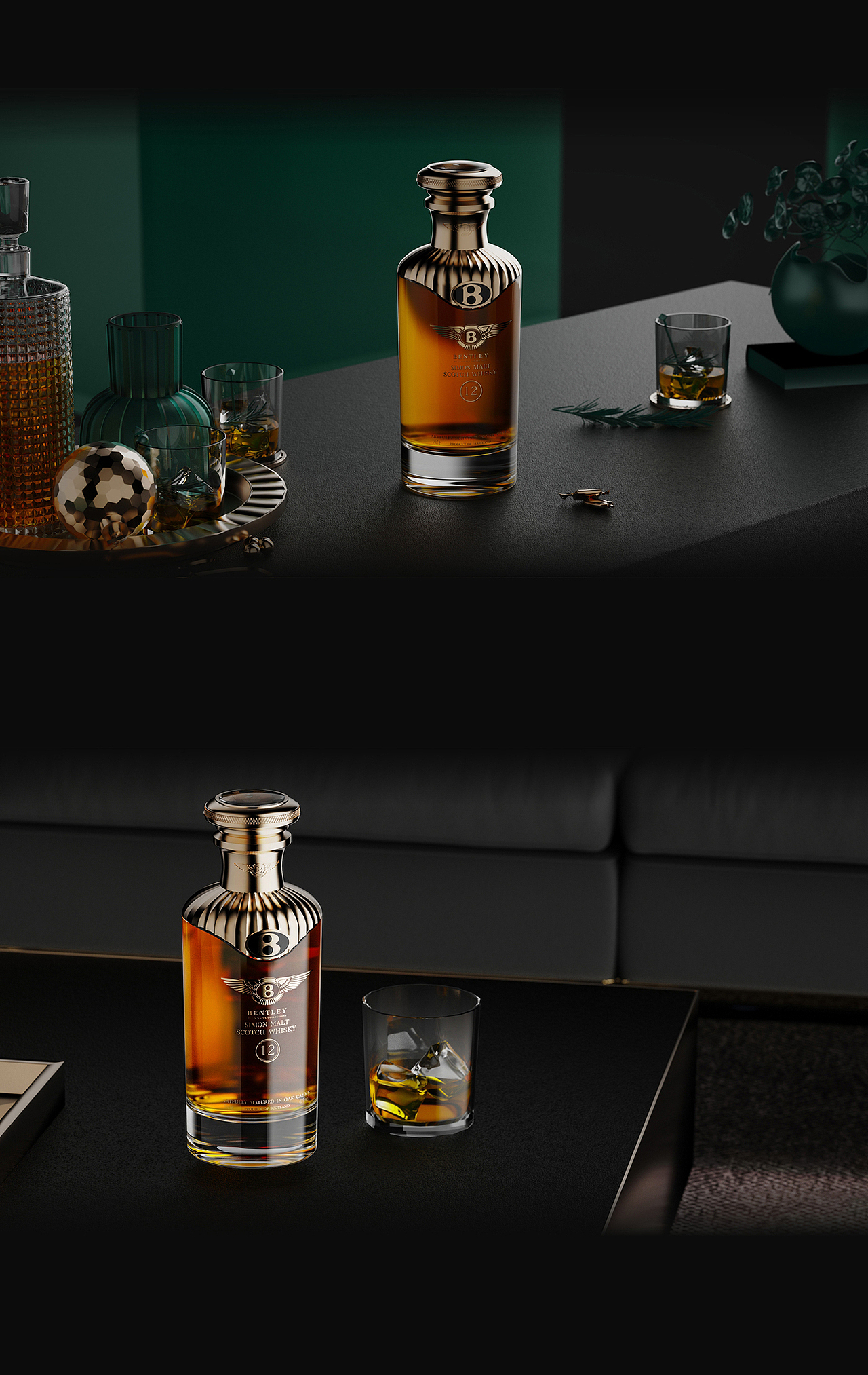 宾利隽永典藏r12纯一麦芽威士忌x由白致黑