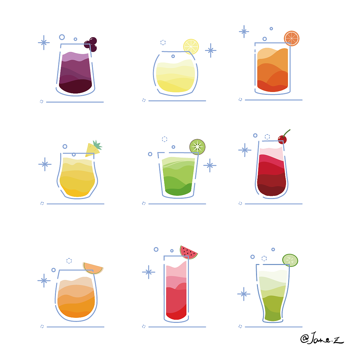 mbe-juice（图ZMTQ0ODUzODIw） - 商业插画 - 站酷设计师Jane曾原创素材 - 站酷ZCOOL
