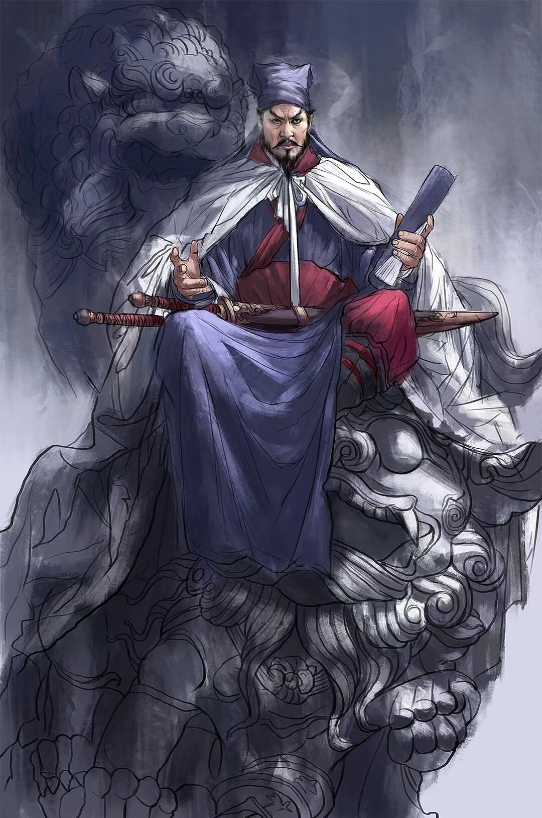 地魁星-神机军师-朱武（图ZMzExNzA3NTQw） - 艺术插画 - 站酷设计师会画画的刘洋原创素材 - 站酷ZCOOL