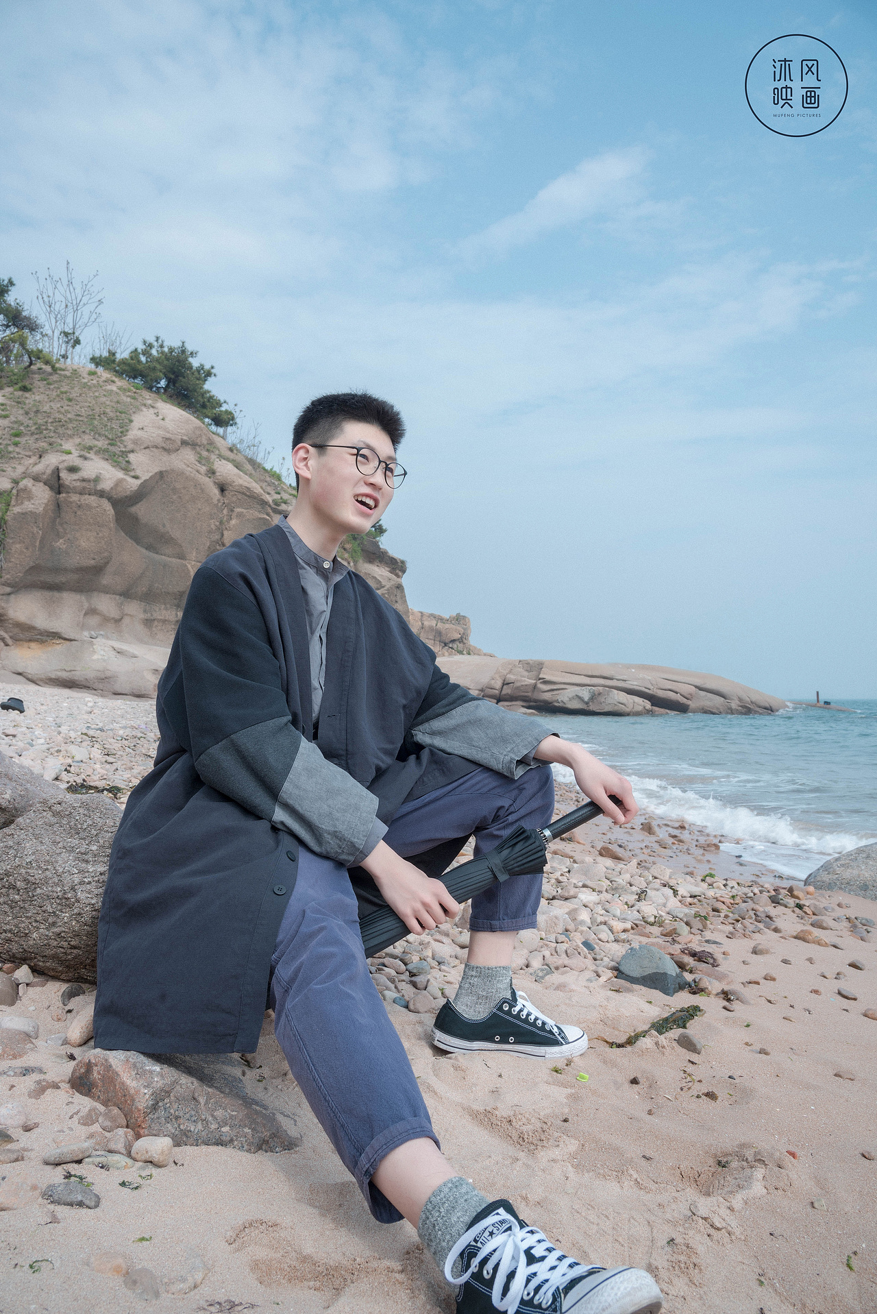 海边日系清新人像