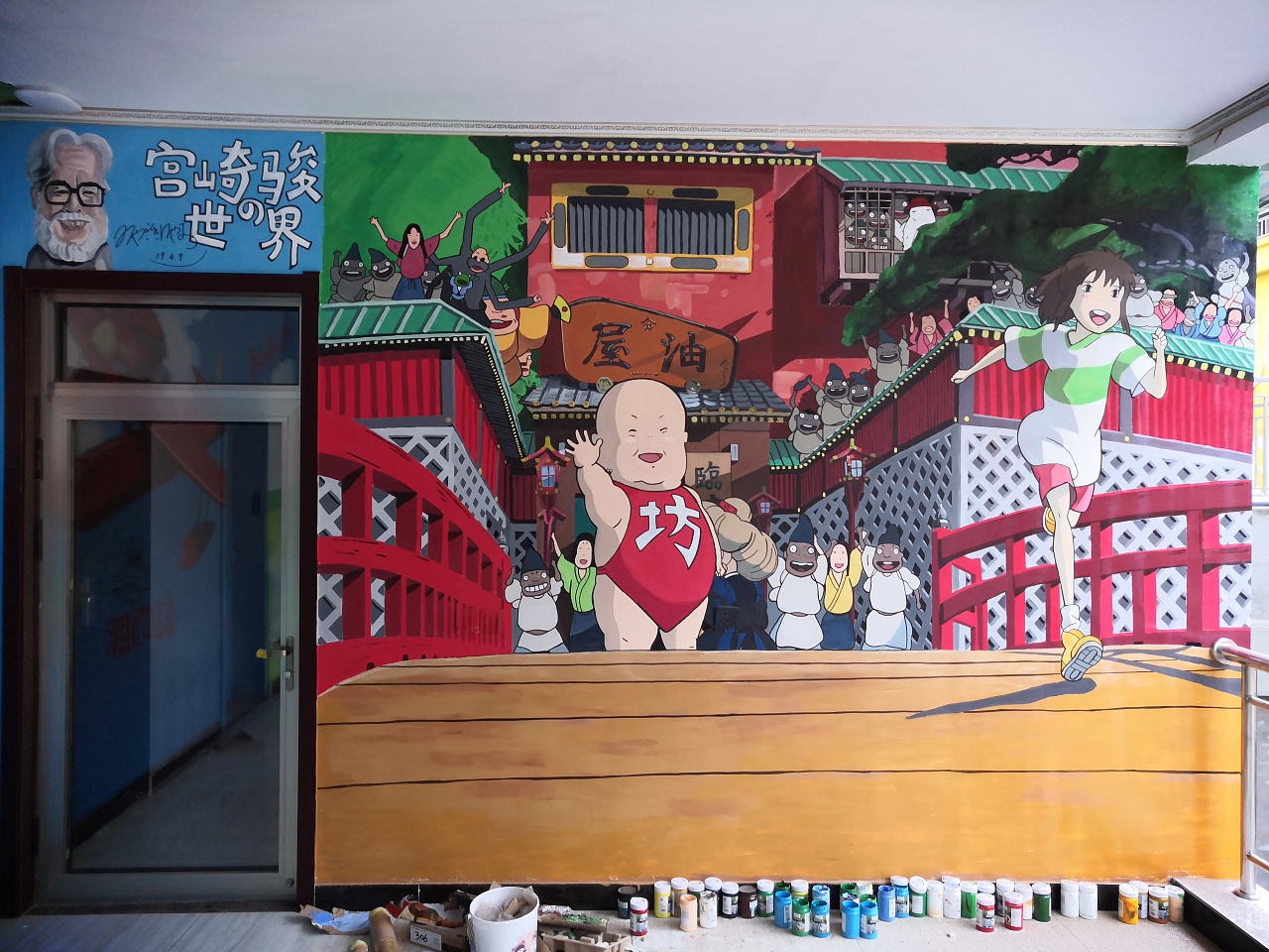 手绘墙—宫崎骏的世界|插画|新锐潮流插画|小柯手绘工作室 - 临摹作品