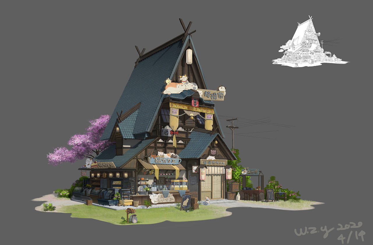 单体建筑（图ZMjA3MjE4NDI4） - 概念设定 - 站酷设计师酱汁煮章鱼原创素材 - 站酷ZCOOL