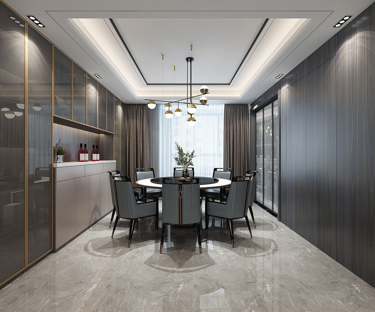 黑白灰|客餐厅表现（图ZMjI3MTYyNDA0） - 家装设计 - 站酷设计师陈轩15956513871原创素材 - 站酷ZCOOL