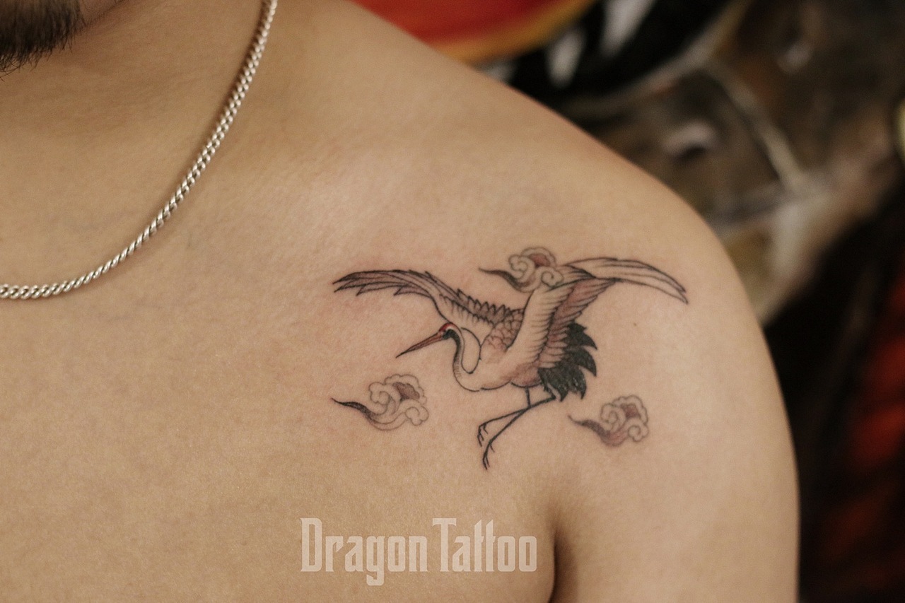 鹤纹身 仙鹤纹身 