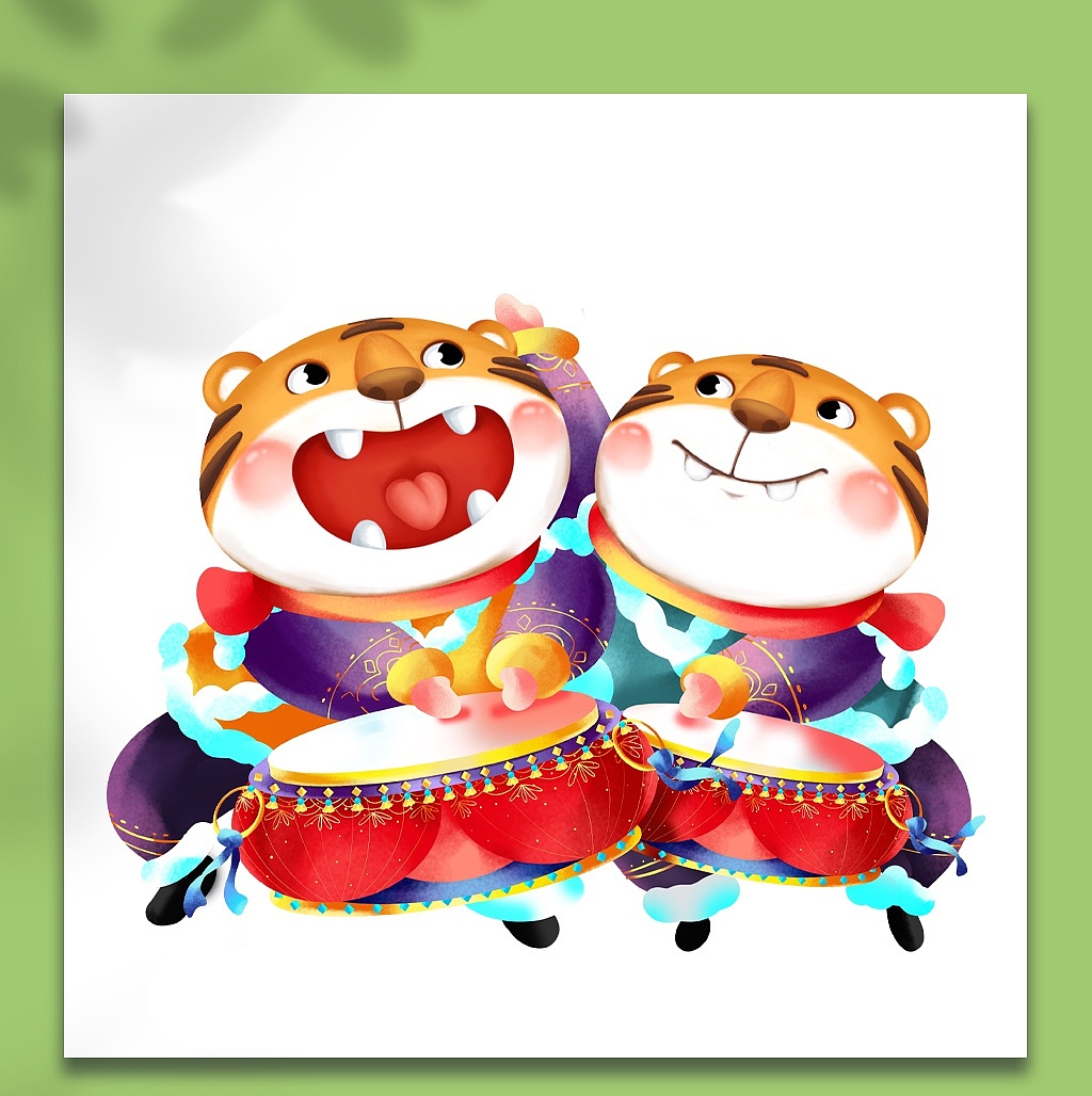 虎年插画（图ZMjc1NTY0NDg0） - 商业插画 - 站酷设计师皮卡丘TANG原创素材 - 站酷ZCOOL