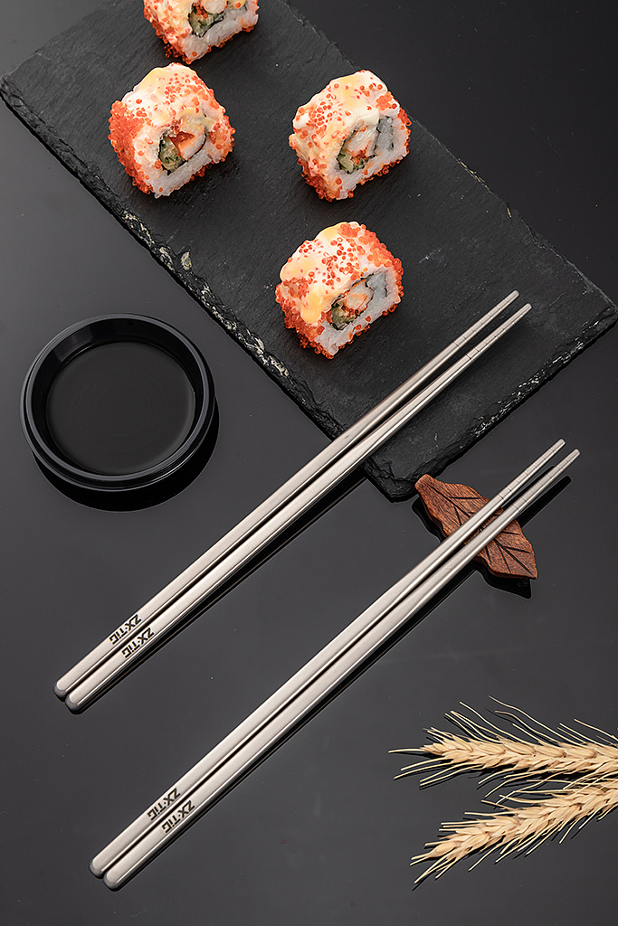 不锈钢筷子 钛合金筷子 餐具 淘宝详情页主图静物拍摄