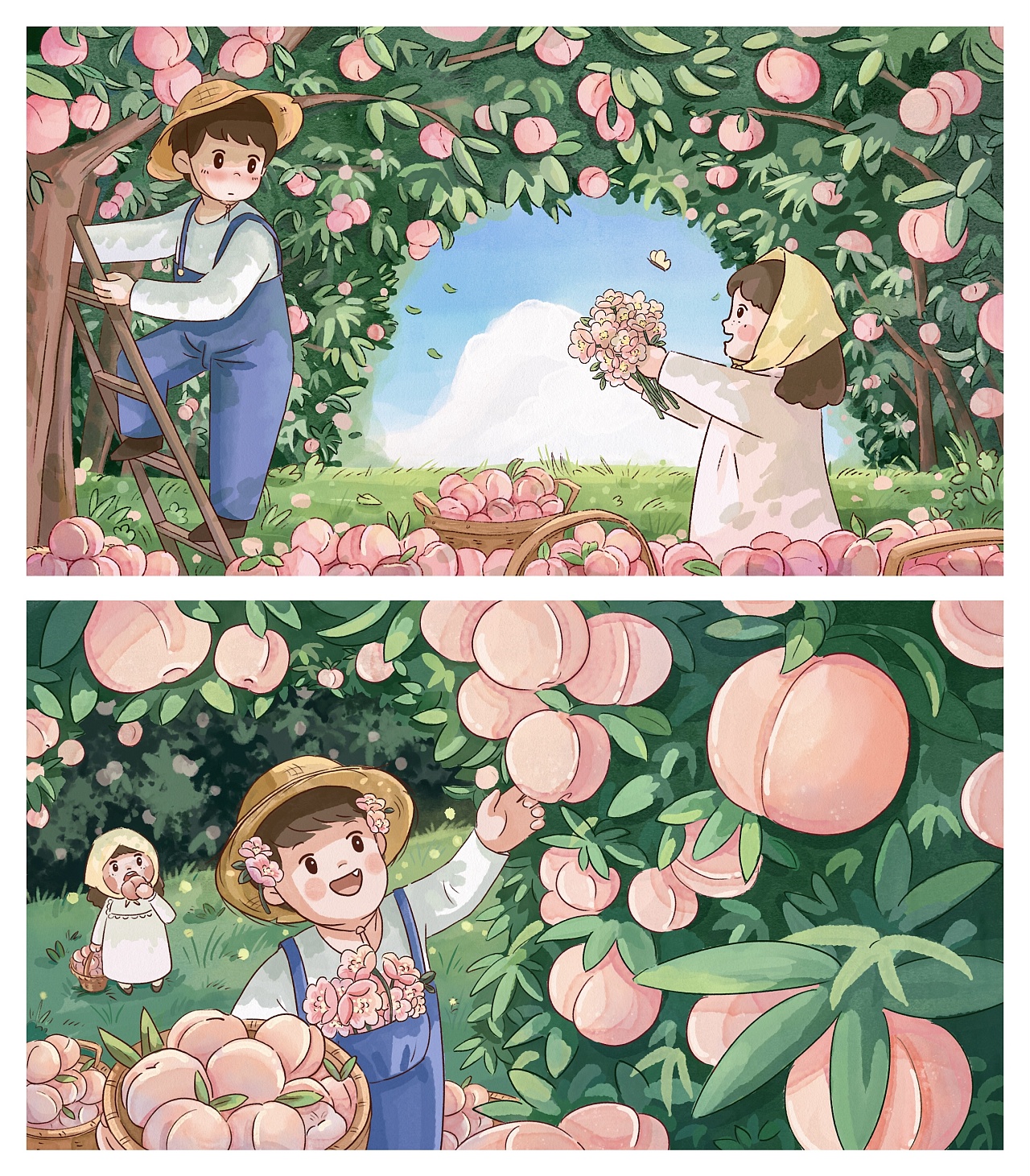 桃子树 卡通图片图片