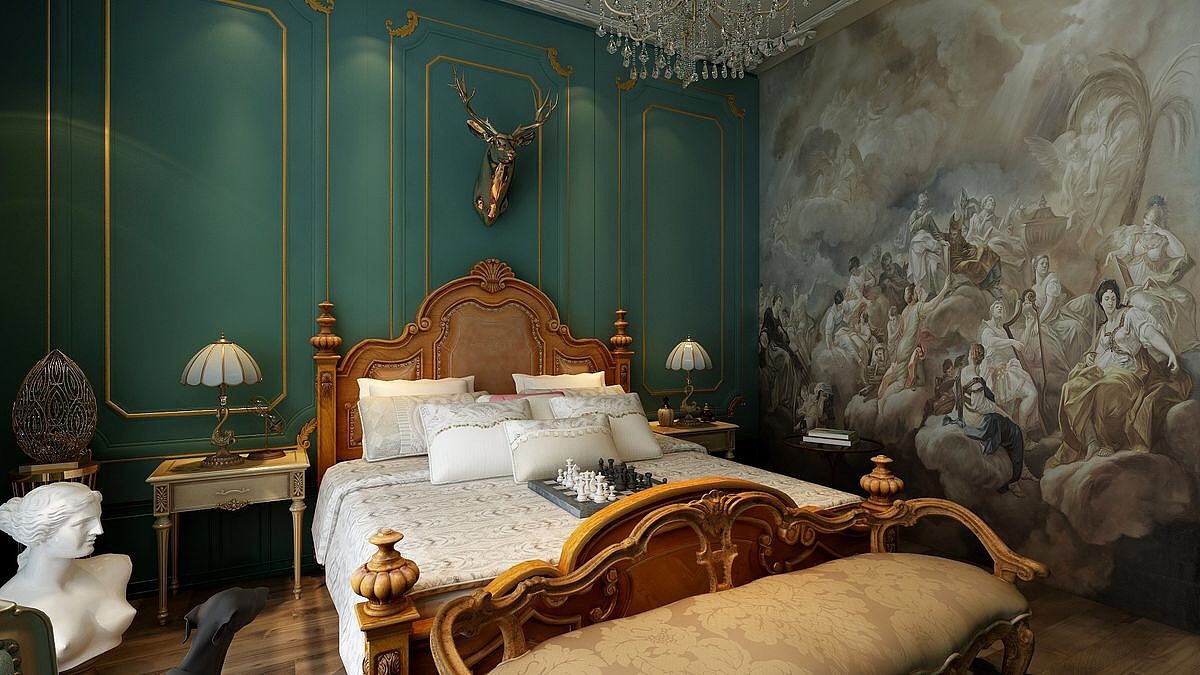 酒店大堂套房标房空间设计《亨利的画》