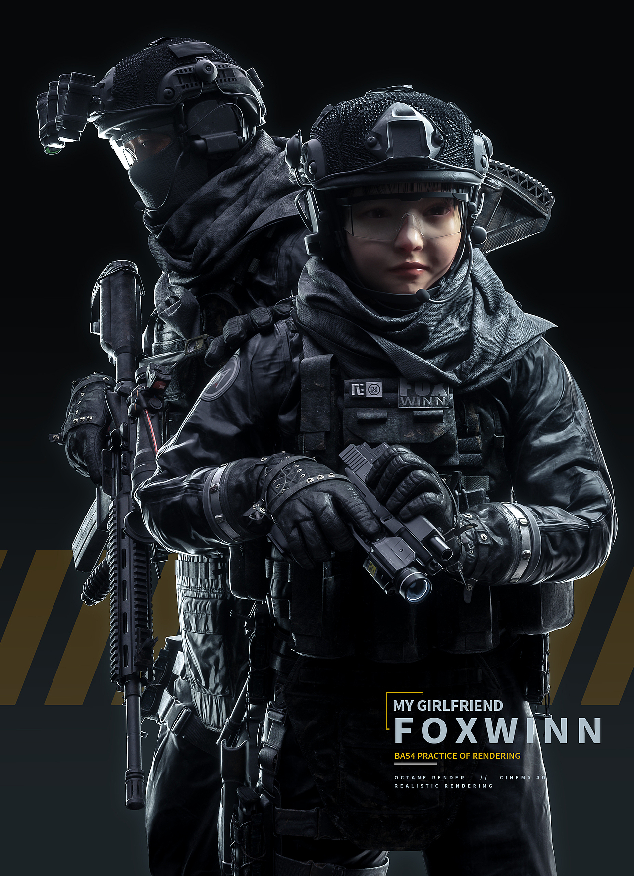 战术女友（图ZMjU4NzIwNDky） - 人物/生物 - 站酷设计师BA_54原创素材 - 站酷ZCOOL