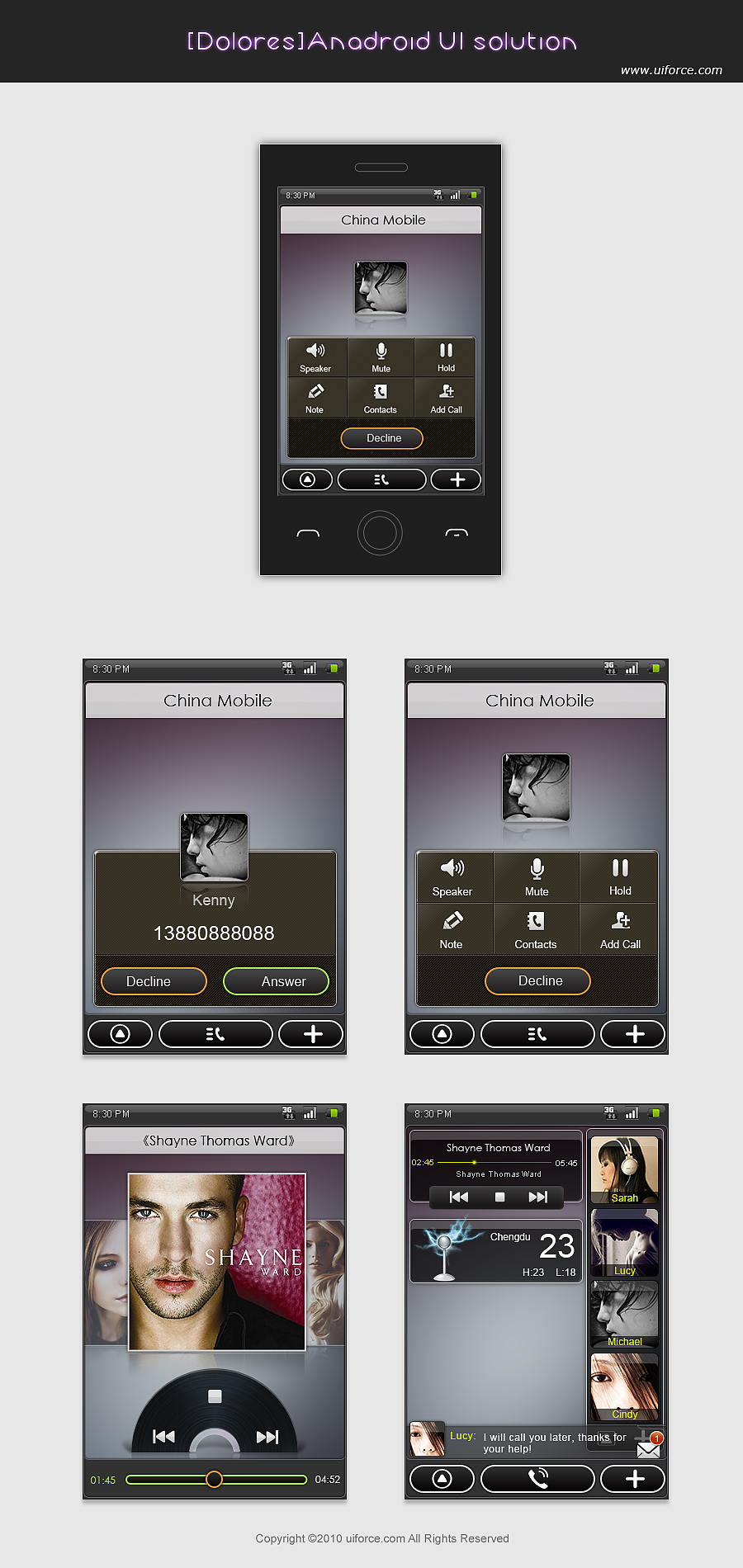 [Dolores]Anadroid UI solution（图ZNjY5ODg4） - 主题/皮肤 - 站酷设计师uiforce原创素材 - 站酷ZCOOL