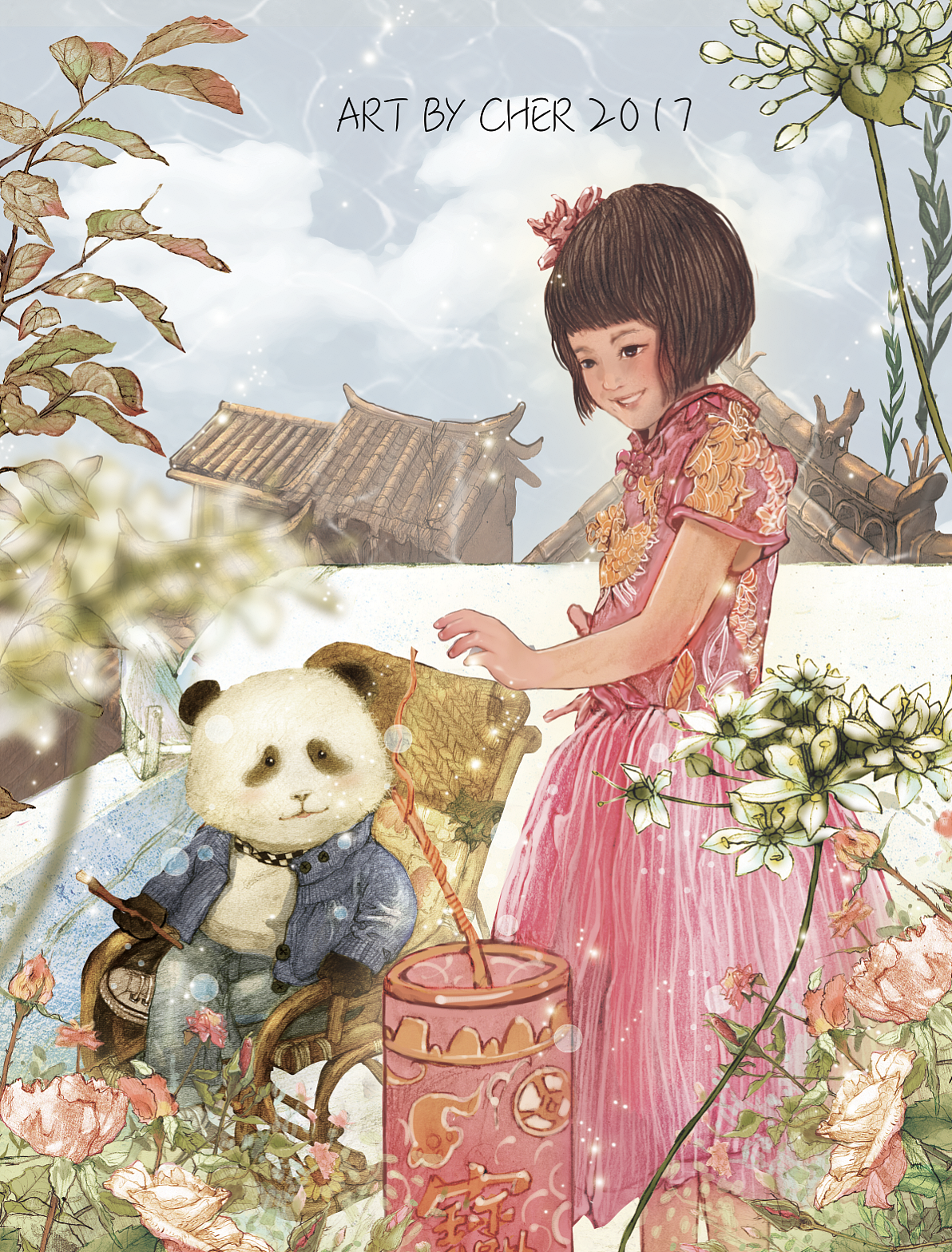 盛世欢颜(系列组画)(图ZOTA0NjEyNjg=) - 艺术插画 - 站酷设计师胖蛇CHER原创素材 - 站酷ZCOOL