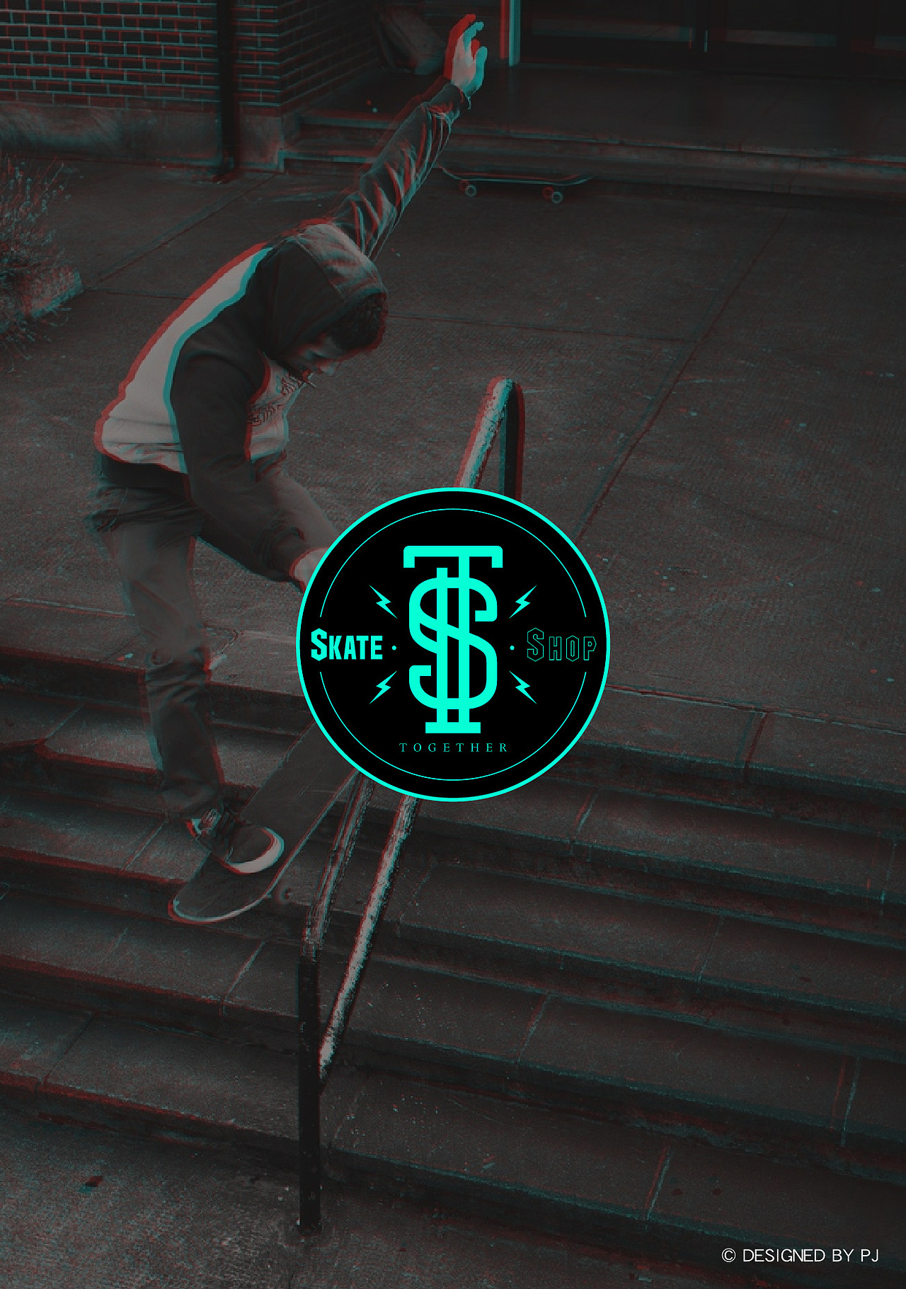 together滑板店logo设计展示