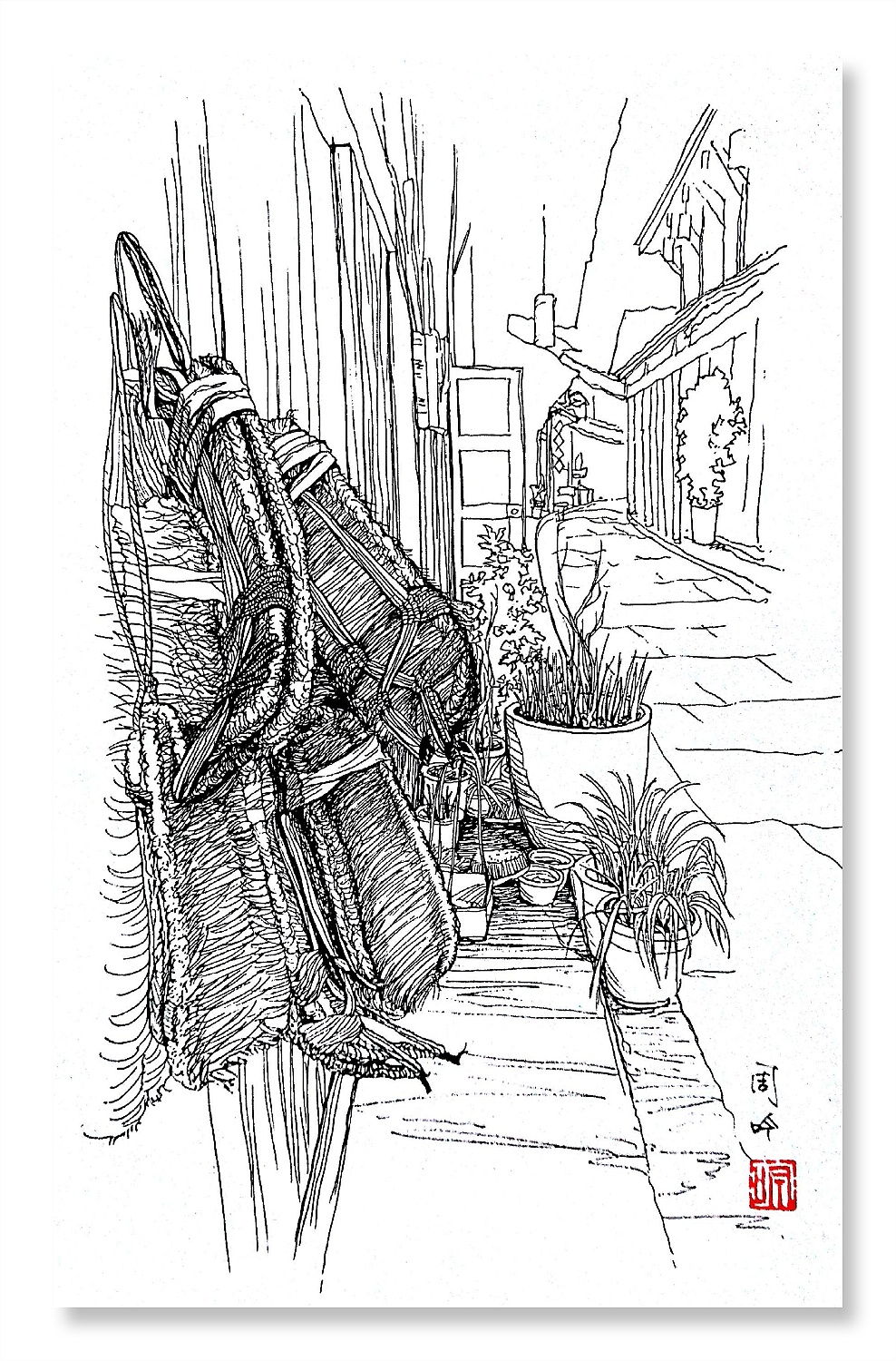 成都黄龙溪钢笔风景写生总结