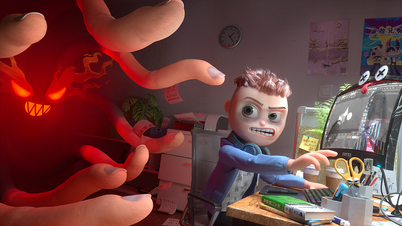 设计师的复仇 ——《别戳我屏幕》（图ZMjI3MjI2NjQw） - 海报 - 站酷设计师一粒渣渣原创素材 - 站酷ZCOOL