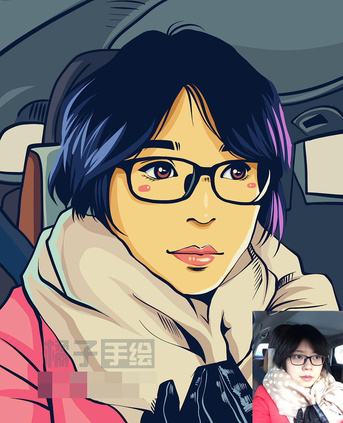 【原创作品】真人街头漫画风|动漫|肖像漫画|漫画屋橘子 - 原创作品
