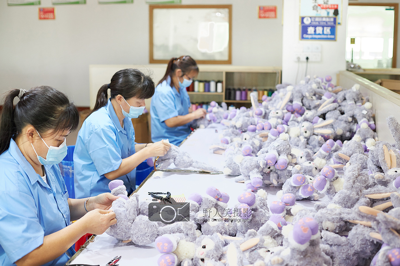 毛绒玩具厂工厂车间摄影 东莞企业宣传环境上门拍摄