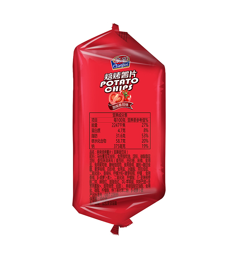 【闽颂设计作品】亲亲焙烤薯片包装设计