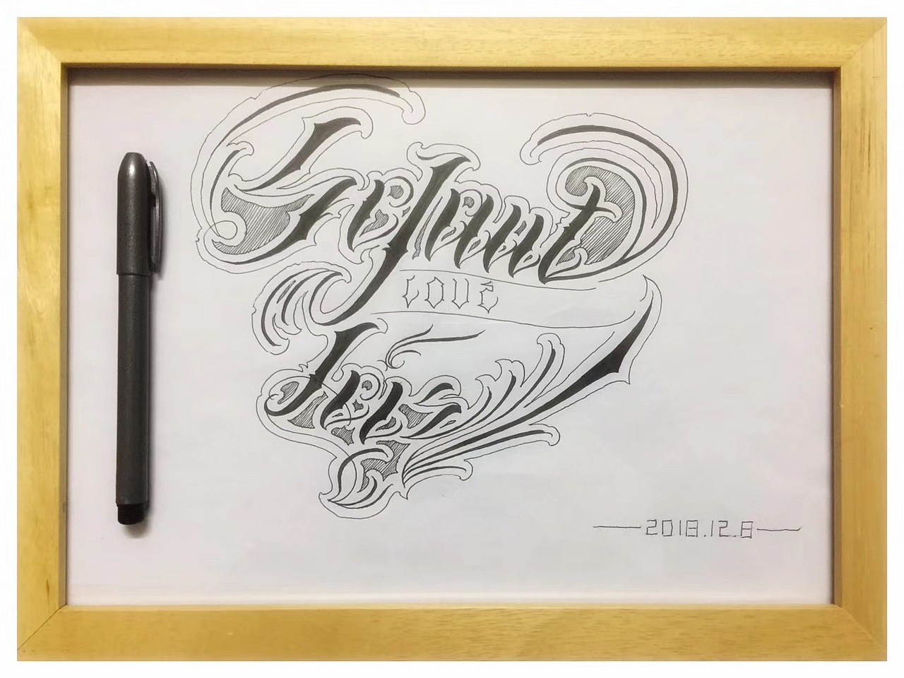 手绘的祝福（图ZMjQ1NjUxMDI0） - 字体/字形 - 站酷设计师kyleho原创素材 - 站酷ZCOOL