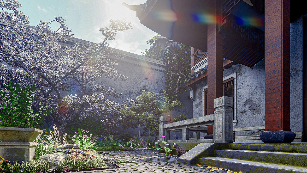 破旧小院（图ZMjY1NzM0MTky） - 景观设计 - 站酷设计师巧雕匠原创素材 - 站酷ZCOOL