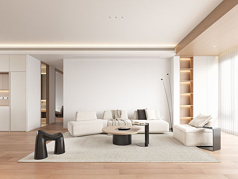 原木风平层效果图表现