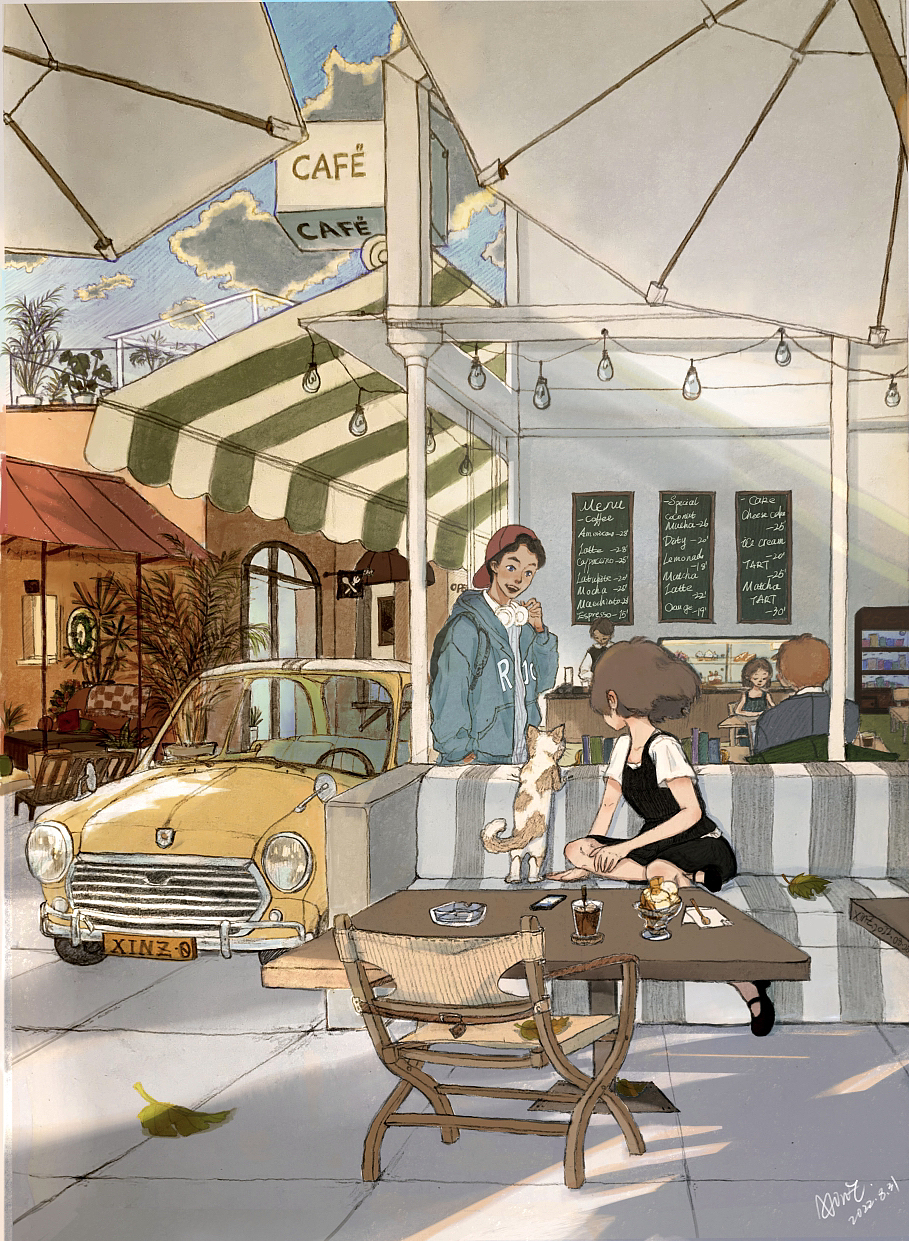 咖啡馆速写系列