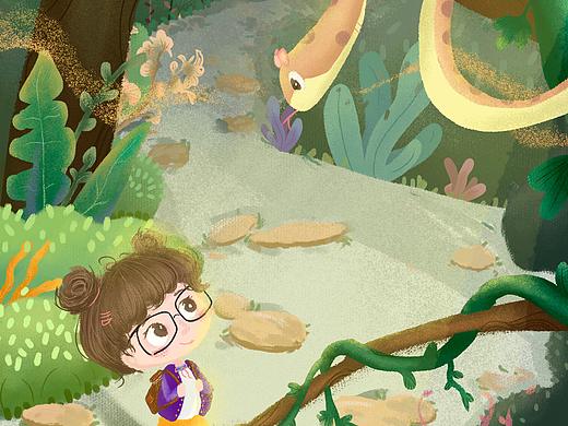 女孩3（个人主页-ZNDQ4NTUyNjA=） - 儿童插画 - 站酷设计师姜姜姜的小名字原创素材 - 站酷ZCOOL