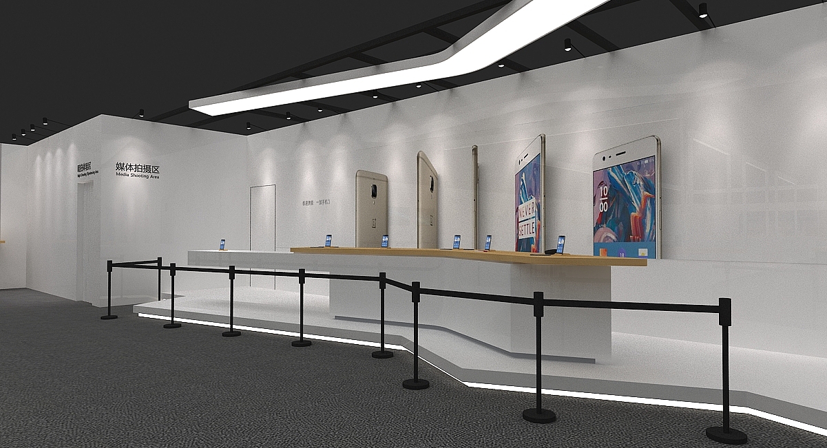 一加3手机发布会——产品展示区