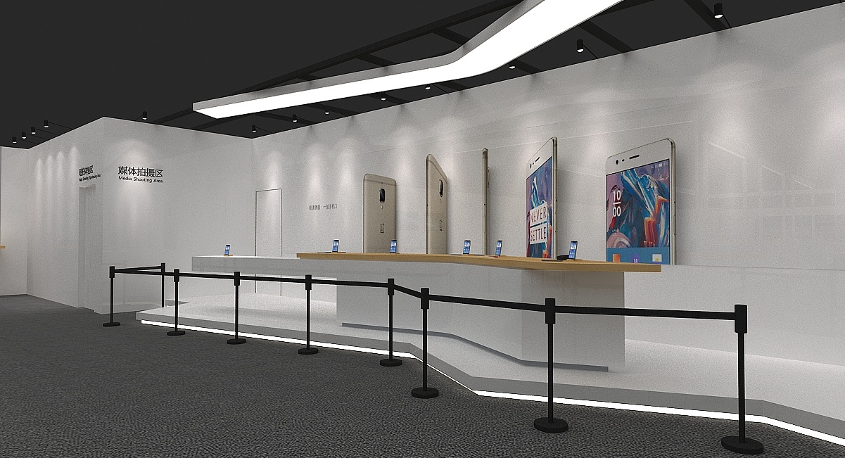 一加3手机发布会——产品展示区