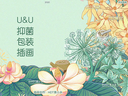 【U&U抑菌纸巾包装】商业插画