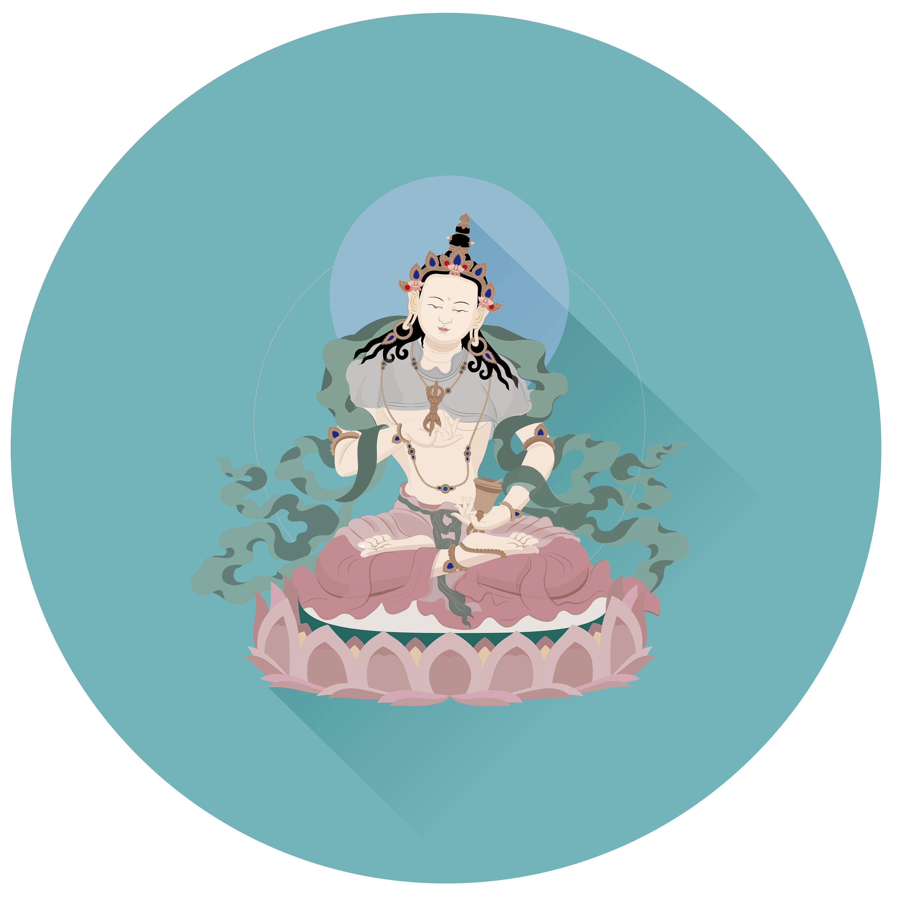 万物三千佛像系列(一)|插画|艺术插画|北京三千 - 原创作品 - 站酷