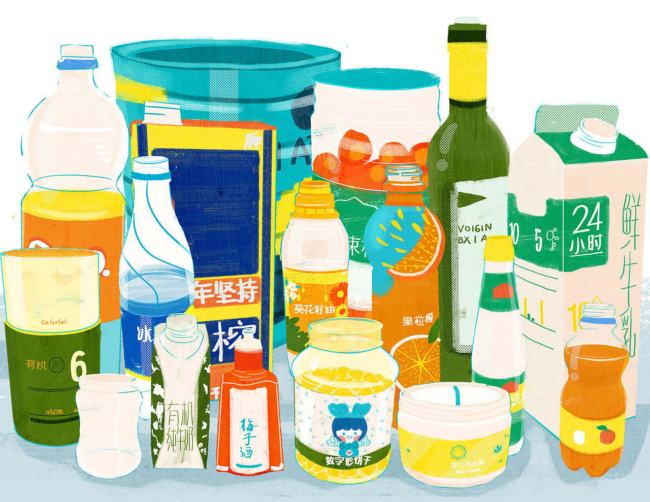 于是我们家留下23个没有盖子的瓶子
