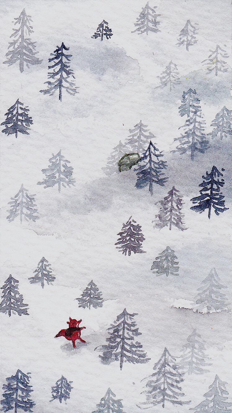 狐狸狸和雪（图ZNjg1ODIwODQ=） - 儿童插画 - 站酷设计师白蜷原创素材 - 站酷ZCOOL