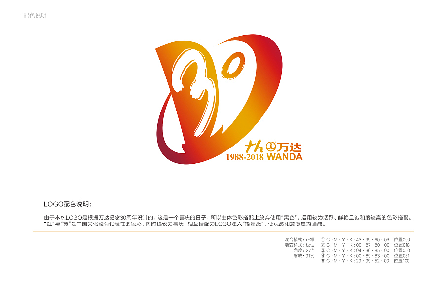 万达30周年LOGO设计提案