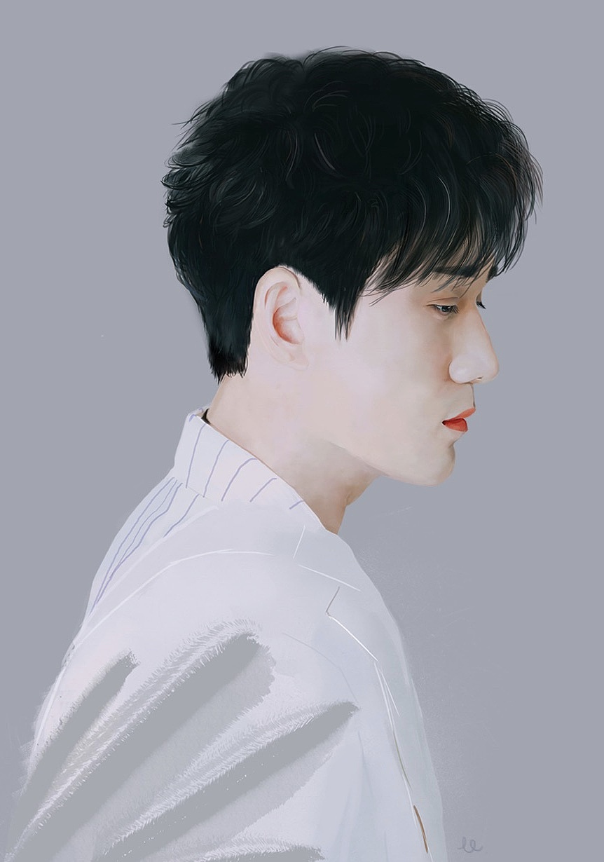 个人练习作品记录——写实人像(朱一龙照片写生