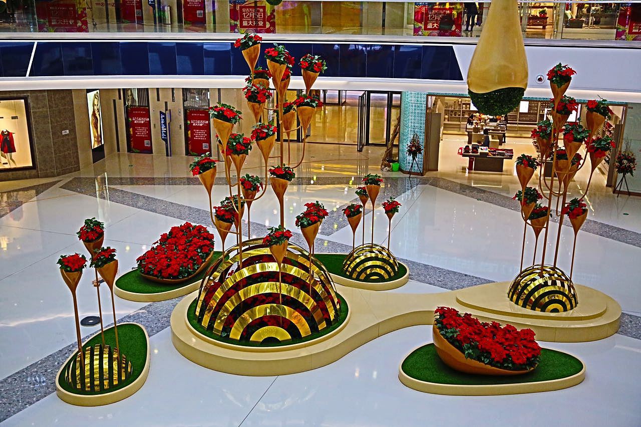 玻璃钢水滴道具商业空间装饰