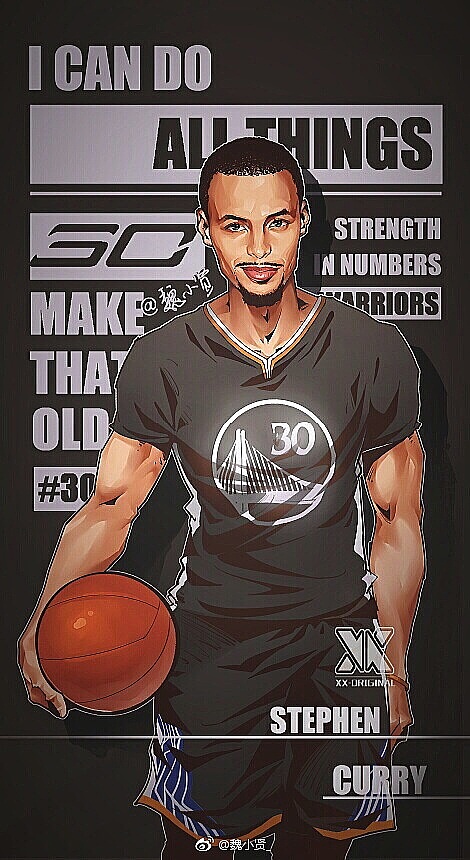 NBA篮球插画集湖人科比骑士詹姆斯勇士库里,美漫写实